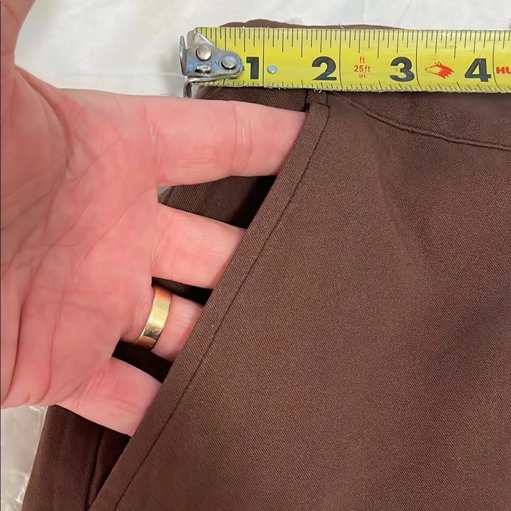 Old Navy Women's Wide Leg linen Pants Brown nwt large tall - Picture 8 of 12